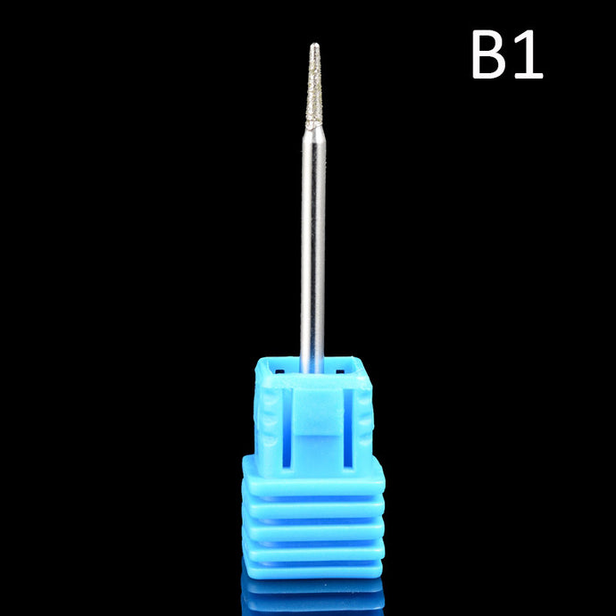 Ladymisty 5Type Diamond Nail Drill Bit Rotate Burr Milling Cutter Bits