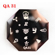 Load image into Gallery viewer, Christmas snowflake Art Plate Stamp Stamping Set Round Stainless Steel DIY Nail Polish