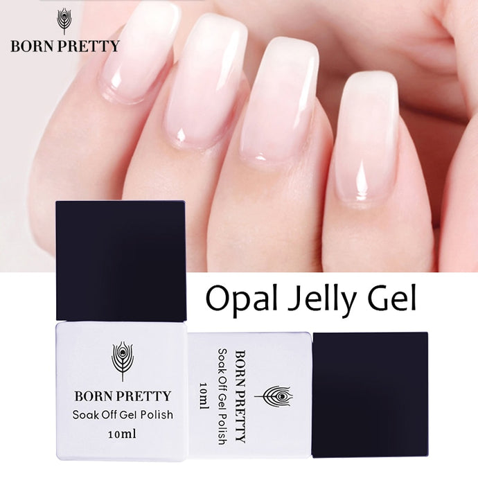 1 Bottle 10ml BORN PRETTY Opal Jelly Gel White Soak Off Manicure Nail Art UV Gel Polish