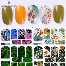 Load image into Gallery viewer, 2 Sheets Nail Water Decal Set Jungle Flower Leaf Tropical Plant Manicure Nail Art